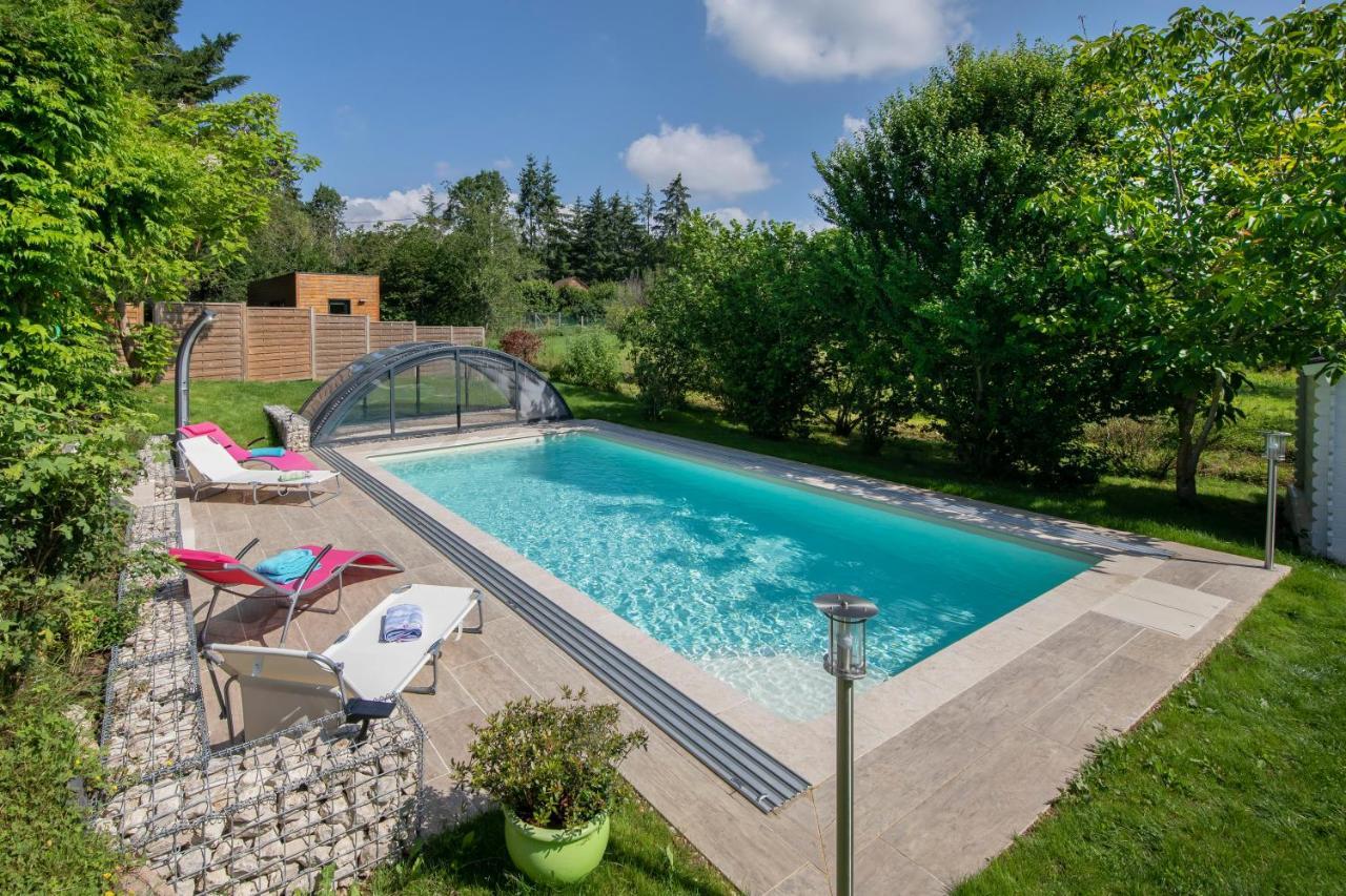 Au Coeur Du Bien-Etre, Chalet Avec Piscine Chauffee Et Couverte, Spa, Sauna, Massages Monteaux Ngoại thất bức ảnh